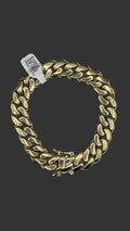 Pulsera Cubana con cierre de cajuela , Stainless steel